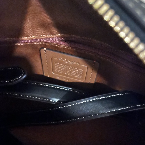 Coach Brown and Black Signature Satchel - Picture 7 of 11